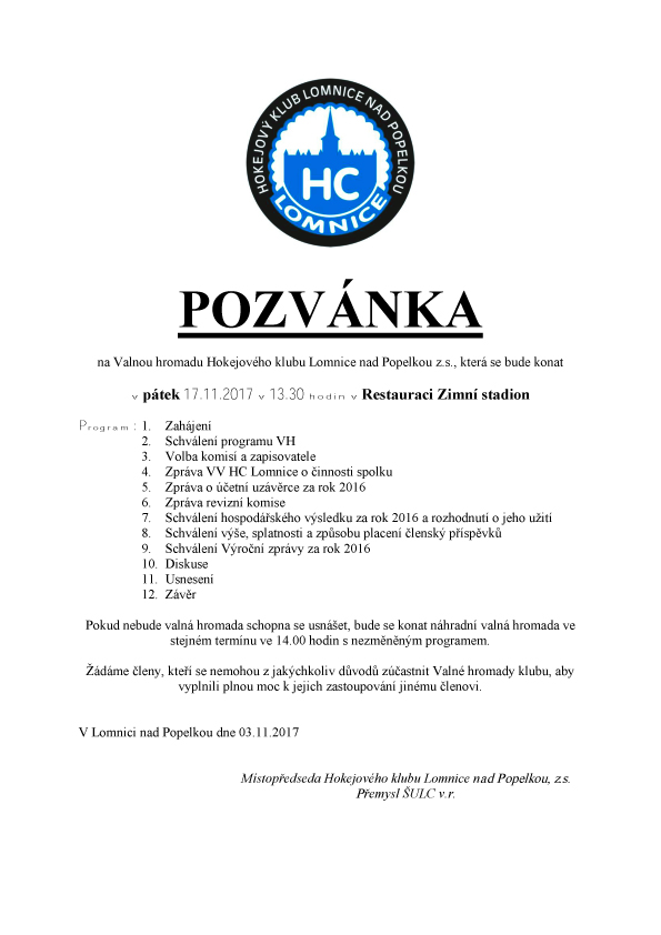 Valn hromada Hokejovho klubu